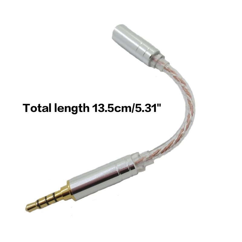 HIFI Đơn Tinh Thể Đồng 2.5mm Cân Bằng Nam đến 3.5mm Dây Âm Thanh Nam Cân Bằng Dropship