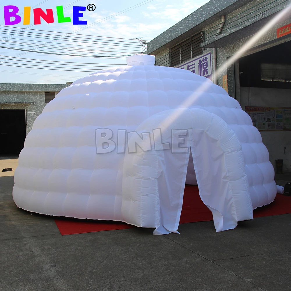 Hot selling giant inflatable tent dome with led inflatable igloo tent air-blow dome party tent for event advertising