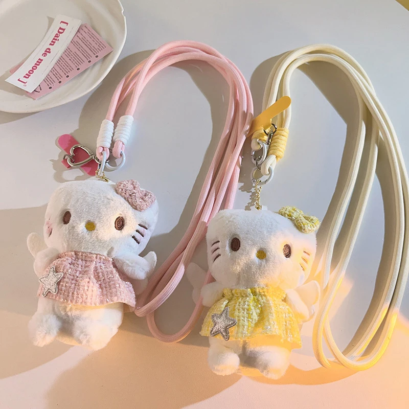 

Sanrio Hello Kitty Plush Pendant Keychain Dolls Bag Accessories Action Figure Toy Cute Backpack Decoration Kids Birthday Gifts