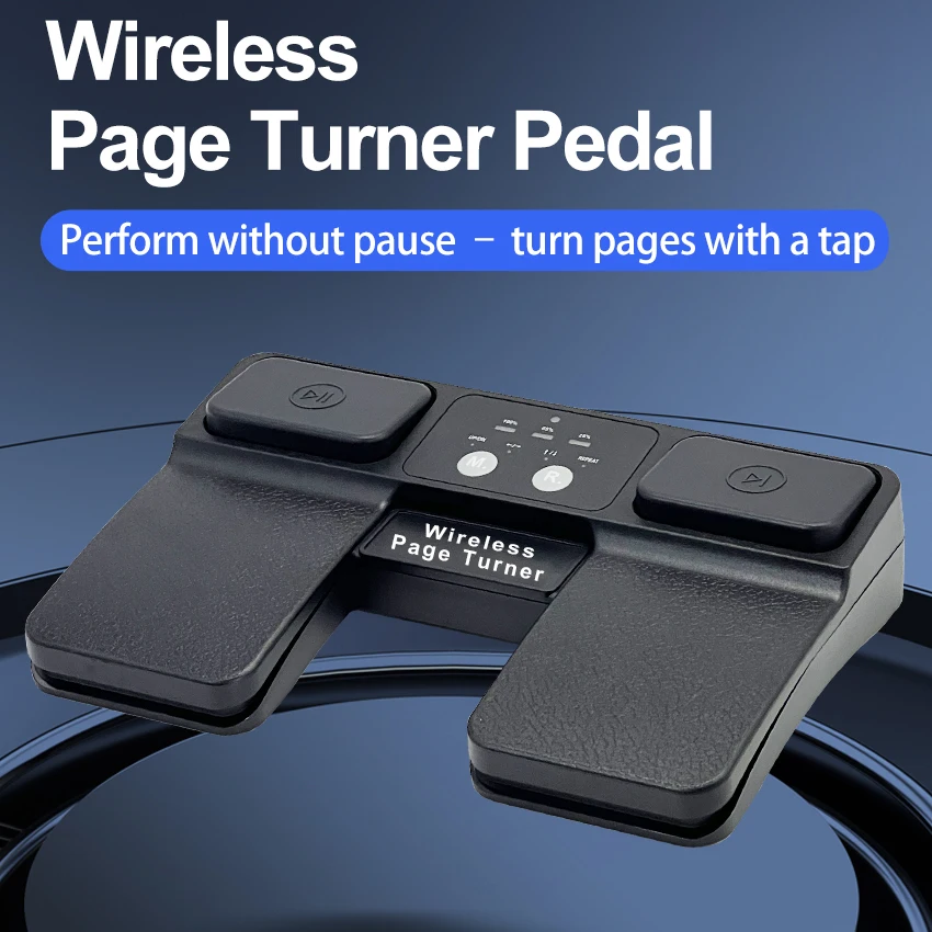 QuanYin Portable Wireless Page Turner Pedal Foot Page Turner for ipad iphone Tablet Laptop Remote Control PPT Rechargeable - view 2