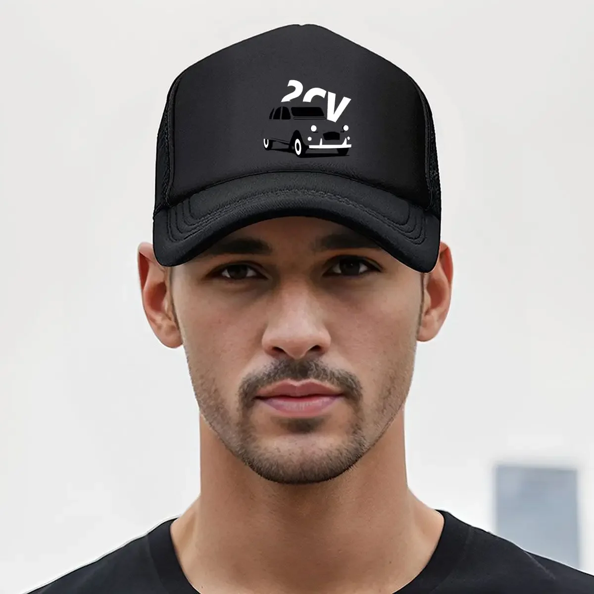 قبعة بيسبول شبكية "سيارة 2CV، تصميم فني قديم". #5