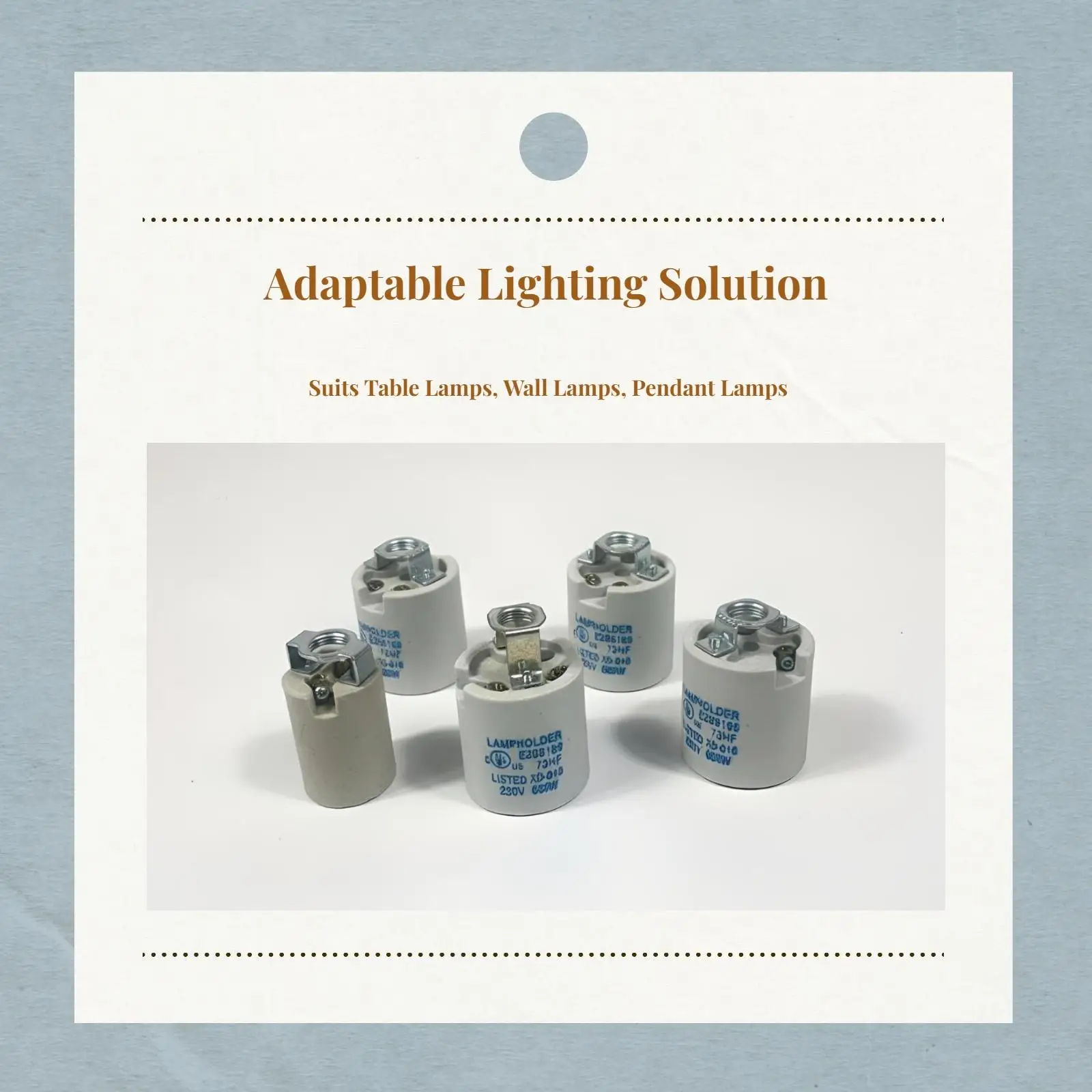 High Temperature Ceramic Lamp Holder E14 E27 Lighting Socket for DIY Repair and Seasonal Decor