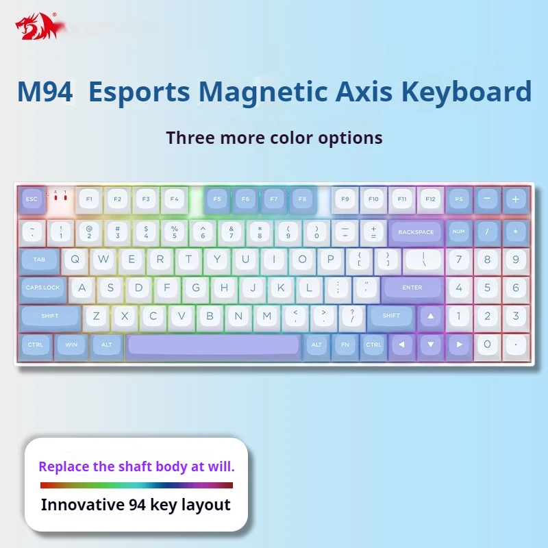 Redragon M94 Wired Magnetic Axis Keyboard All Keys Hot Swappable No Impact Adjustable Key Range Magnetic Axis Gaming Office