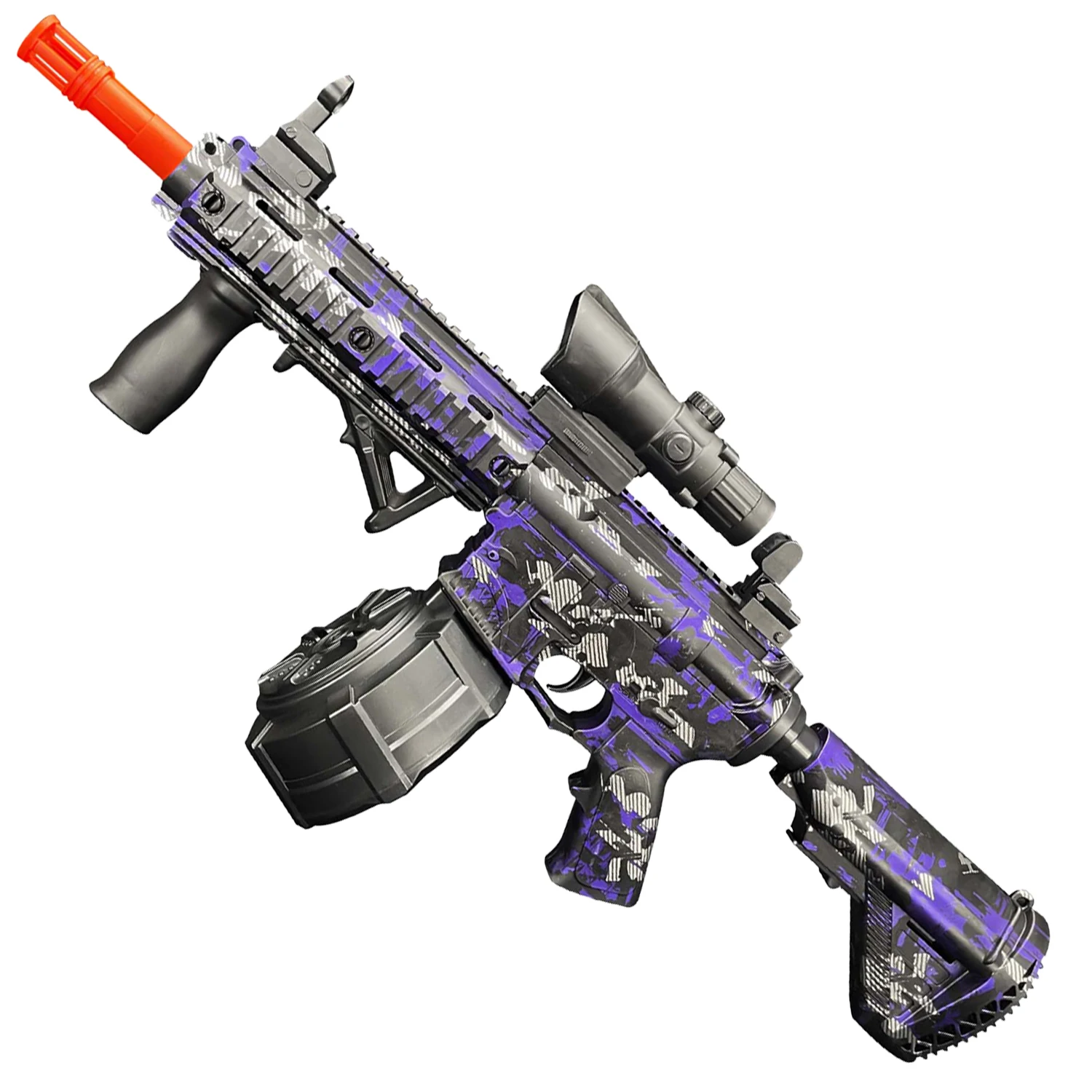 M416 젤 볼 블라스터, 전동 장난감 총, 수동 및 전동 모드, 야외 게임에 적합 (총알 미포함)