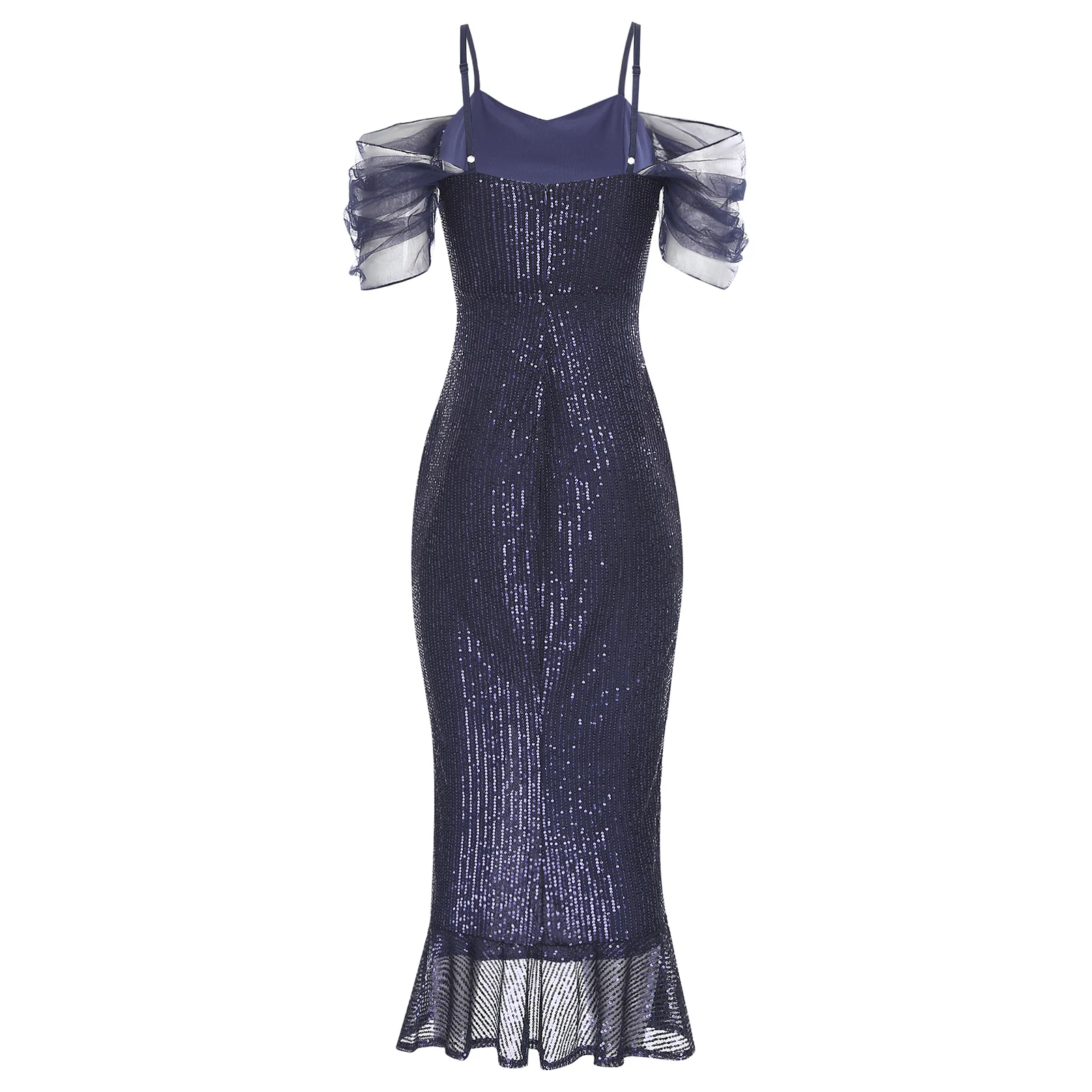 Abiti da festa con paillettes scintillanti da donna Abito aderente con scollo a cuore con spalle scoperte per cocktail Abito da sera da sposa Abiti maxi