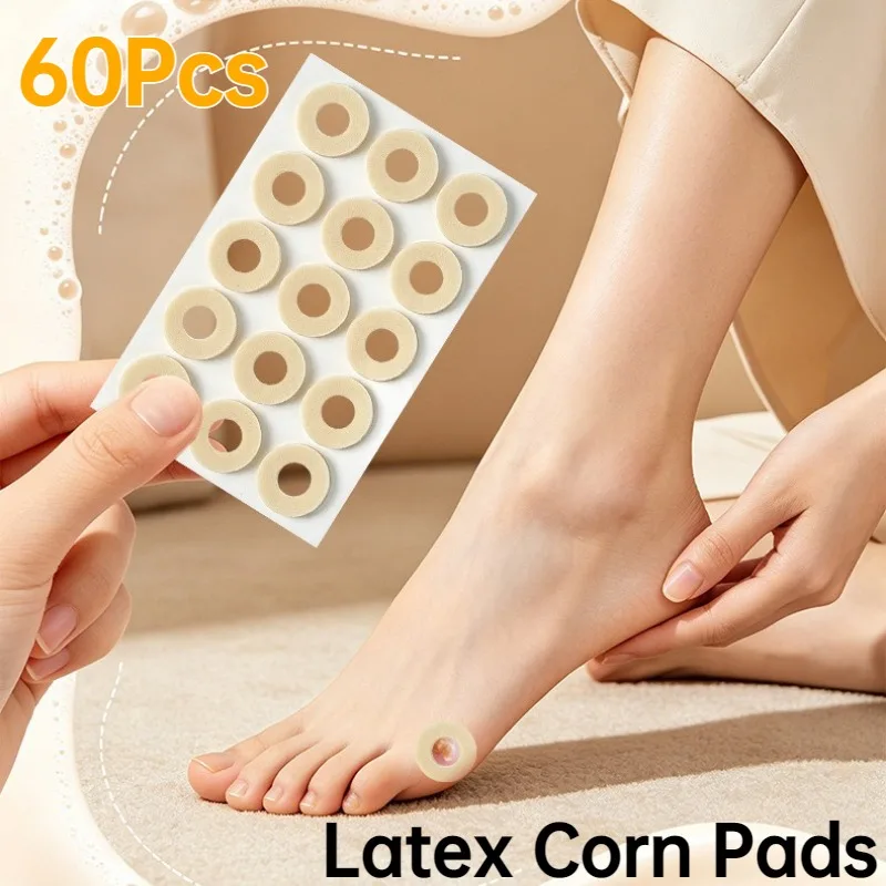 60pcs Callus Cushion Pads Foot Sole Forefoot Corn Toe Blister Bunion Guard Self Adhesive Foam Padding Pain Relief Shoe Inserts