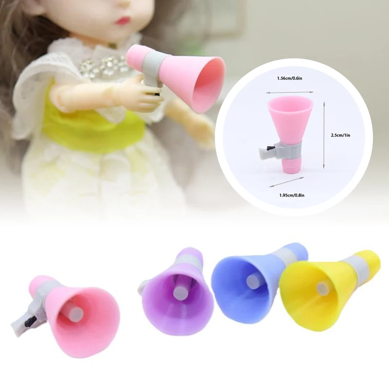 

2Pcs 1/12 Dollhouse Handheld Megaphone Model Dollhouse Micro Scene Decoration Accessories Kid Pretend Play Toys