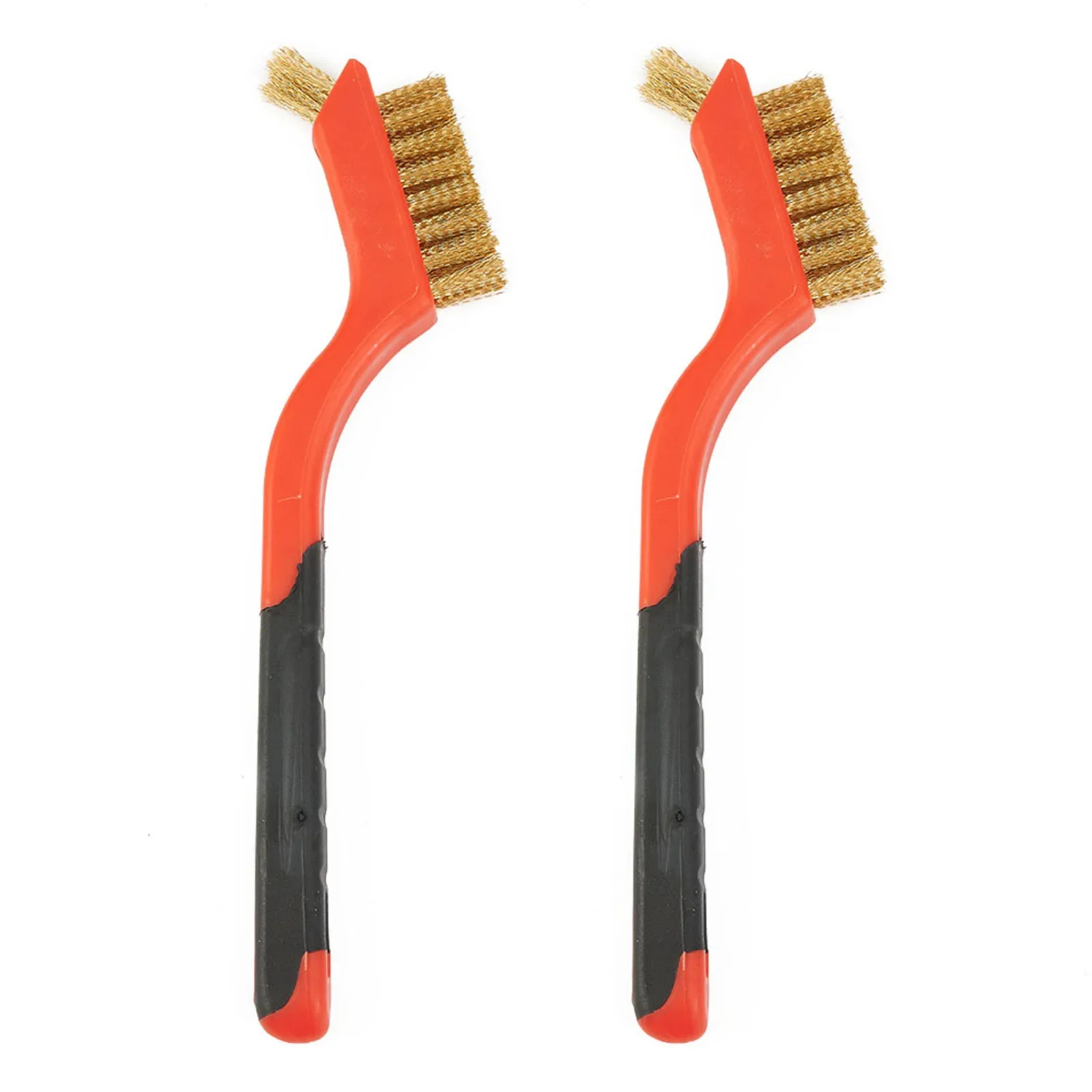 2Pcs Industrial Wire Brushes Brass/Nylon/Steel Brushes Rust Remover Cleaning Polish Cleaning Brush Removes Rust Scale Paint Slag