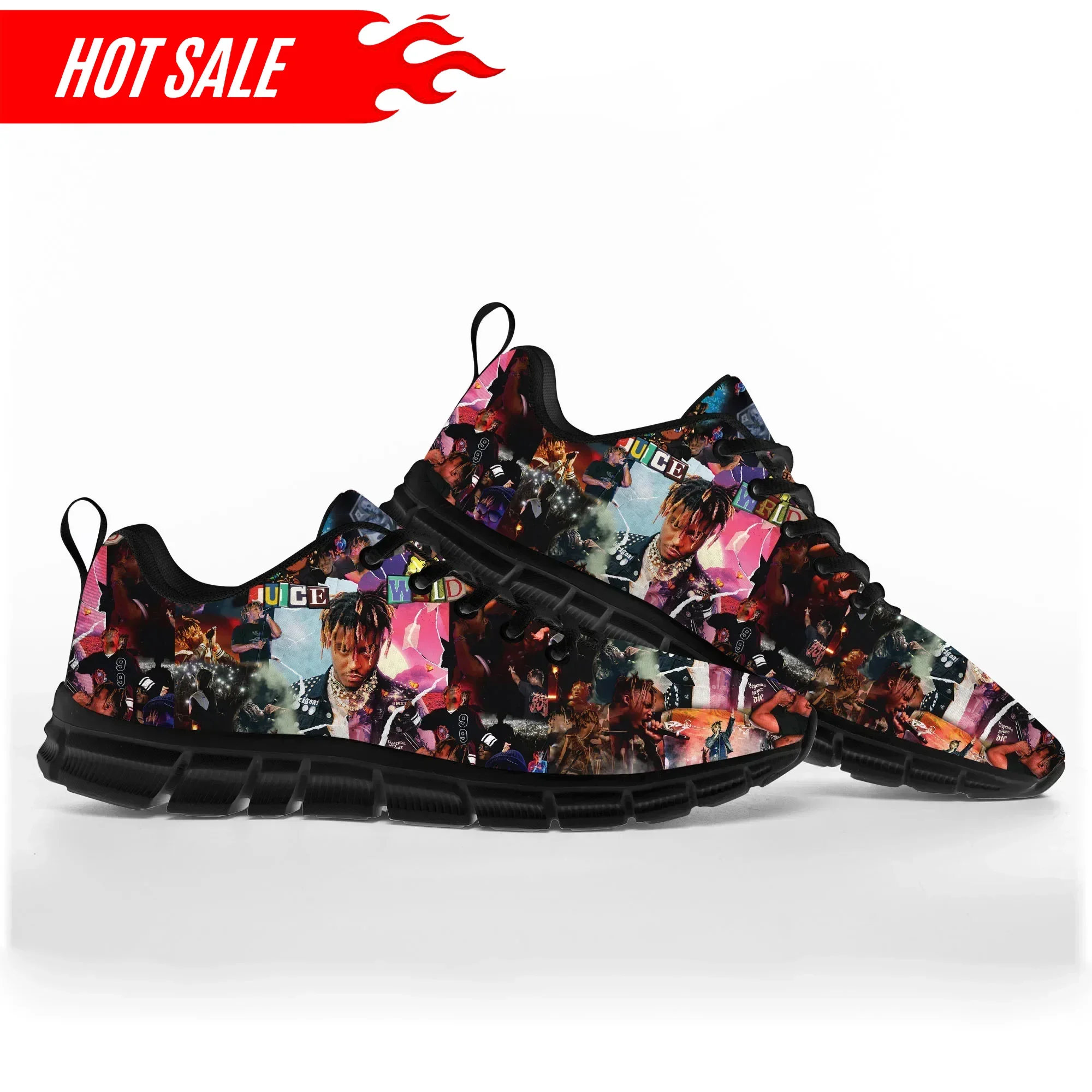 Hot Juice Wrld Hip Hop Rapper Sports Shoes Mens Women Teenager Sneakers Singer Casual Custom High Quality Couple Shoes