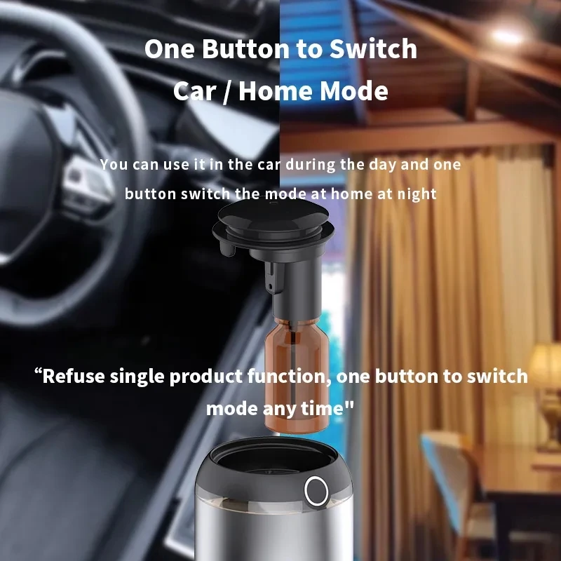 Portable Car Aroma Diffuser Smart Air Freshener Room Fragrance USB Essential Oil Diffuser Smell Distributor Aromatherapy Machine