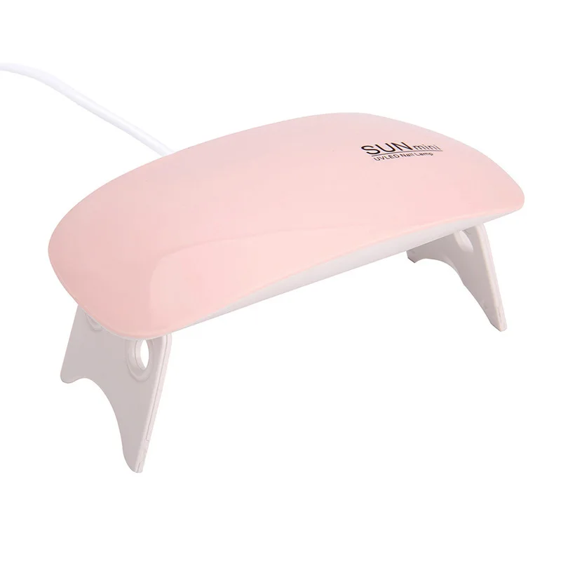 Mini Mouse Gel Nails 6W Polish Drying Lamp Portable 6 LED UV Manicure Lamp Home USB Nail Phototherapy Machine