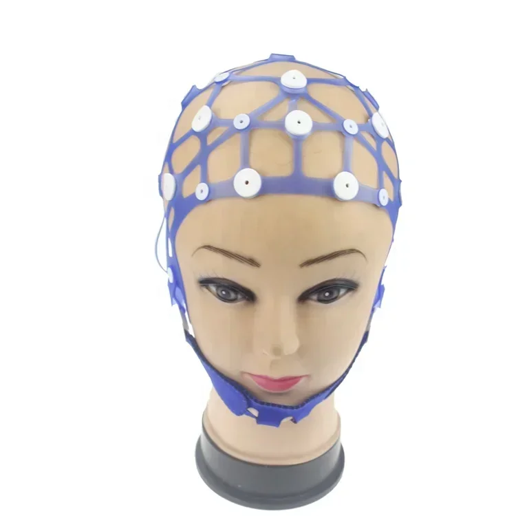 الجملة أجهزة استشعار Eeg الطبية المواد الاستهلاكية يمكن ارتداؤها غطاء الدماغ EEG قبعة الدماغ EEG الأقطاب الكهربائية كاب