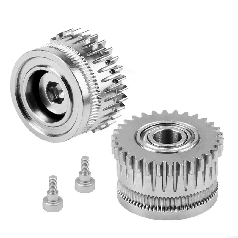 

ABSL-Hardened Steel Extruder Gear For K1/K1C/K1 Max/Ender3v3/V3plus Wear-Resistant Dual Gear
