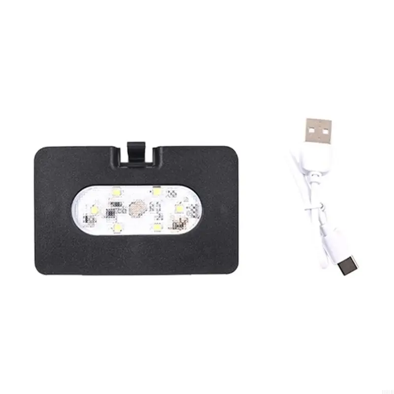 Cargo Area LED Light with Black Plastic Housing for MG4, Integrated Top Clip, Type-C Charging Port, 200 mAh Battery, and H9EE