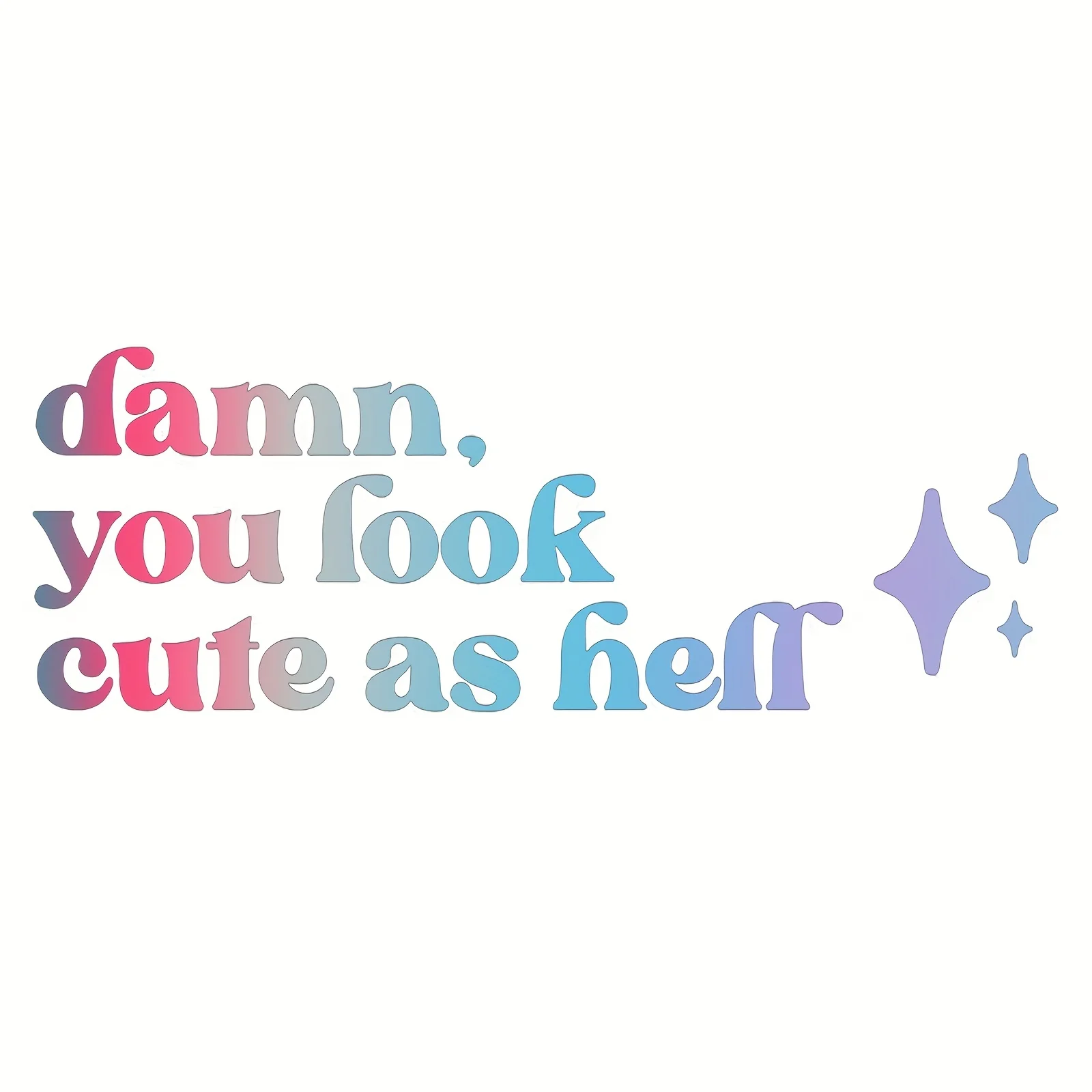 مرآة مكياج للسيارة ملصق إنجليزي ، تبدو ظريفًا مثل الجحيم ، واقي تحفيزي ، مرايا عالية الدقة ، تصميم شامل للسيارات