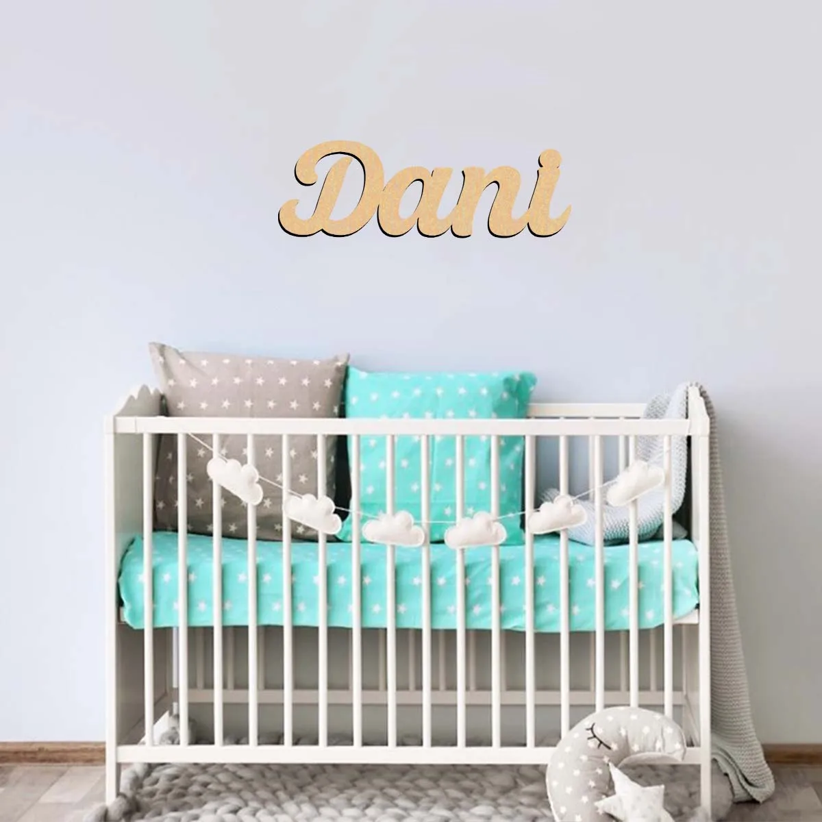 1pc Lovely Dani example Personalized Text Laser-Cut Sign Wooden Decor Wooden Sign Handcrafted with Elegant Cursive Lettering