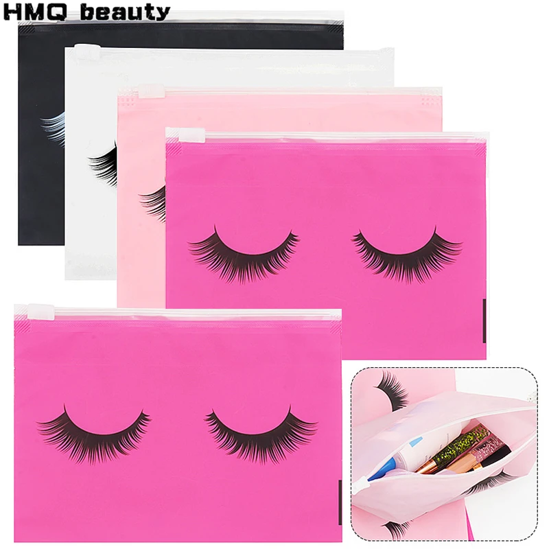 50 قطعة أكياس الرعاية اللاحقة رمش العين لاش طباعة الرباط حقيبة مستحضرات تجميل فارغة الجمال هدية مستحضرات التجميل عينة الحقيبة جلدة اكسسوارات #1