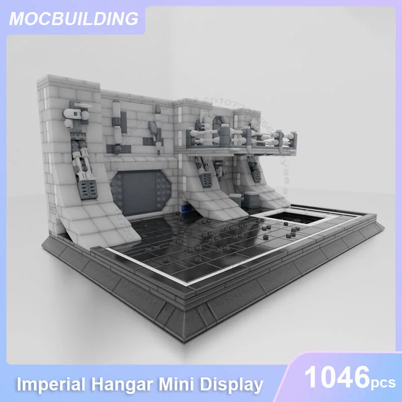 Imperiale Hangar Mini Display Modello MOC Building Blocks FAI DA TE Assemblare Mattoni Architettura Spaziale UCS Giocattoli Creativi Regali 1046PCS