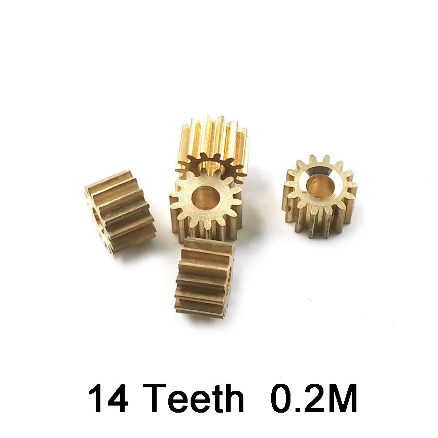 141A 141.5A 0.2M 3.2mm Diameter Pinion 14 Teeth 1.5mm Hole 1.2mm/ 2.5mm Thickness Micro Copper Gear 5PCS/LOT