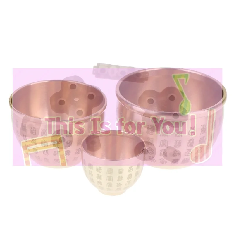 【MA】Gold Feng Shui Hundred Blessings Bowl Copper Fortune For Wealth Mini 4.5/6.5/7cm Exquisite Craftsmanship Gift For Home Deco
