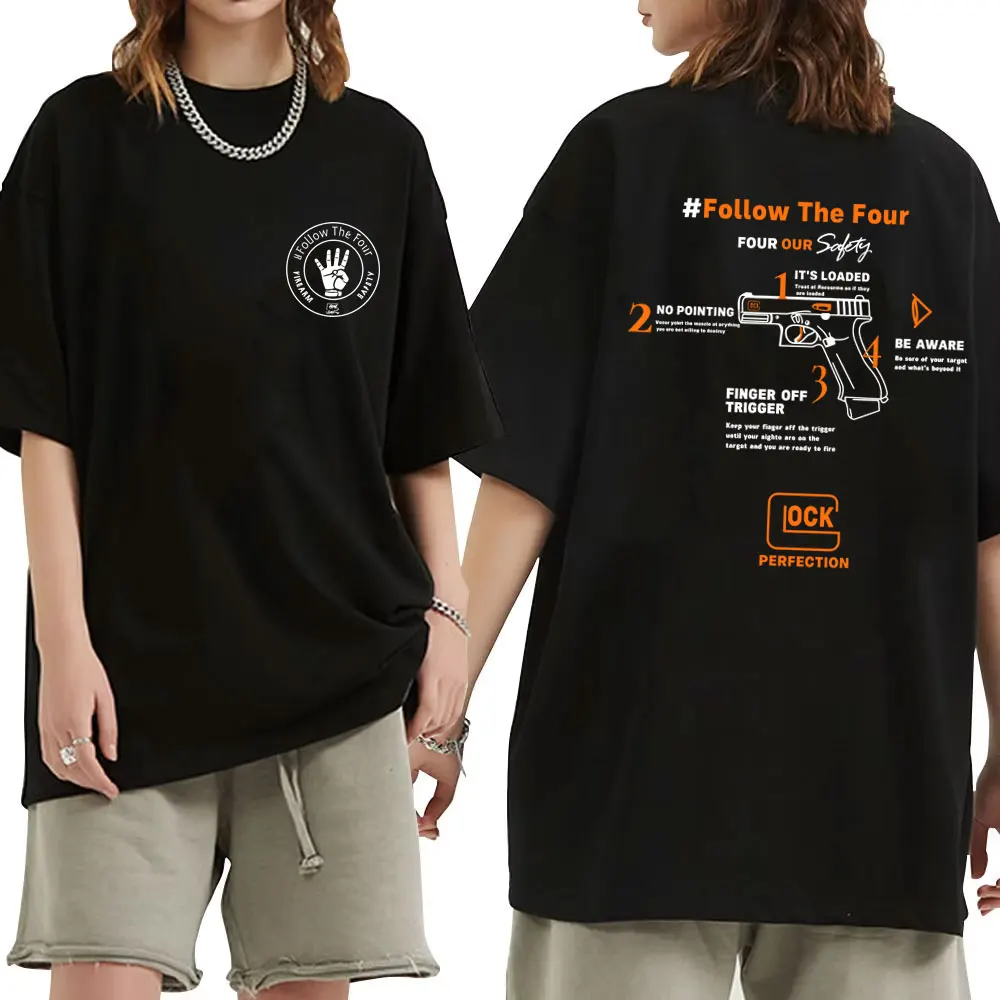 

Army Fan Club Training Competition Glock Pistol Follow The Four T-shirt Men Women Casual Cotton Vintage Short Sleeve T Shirts