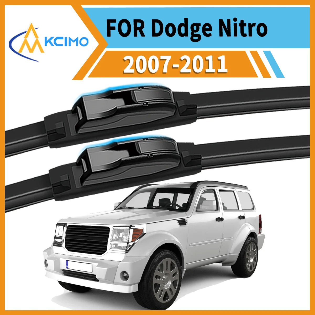 

High-Quality 2-Pack Wiper Blades for Dodge Nitro 2007–2011 All-Weather Clarity Reduced Streaking Enhanced Driving Safety