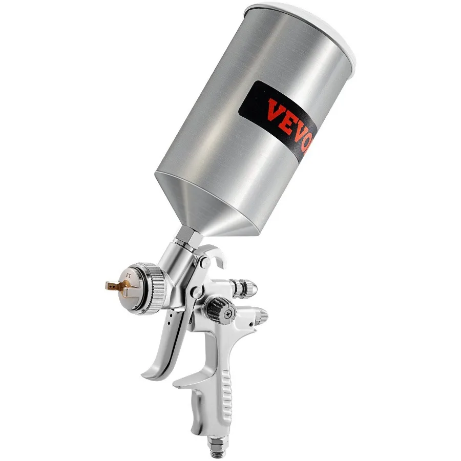 

HVLP Auto Paint Air Spray Gun Kit Gravity Feed Car Primer 1.3 1.7mm Nozzle