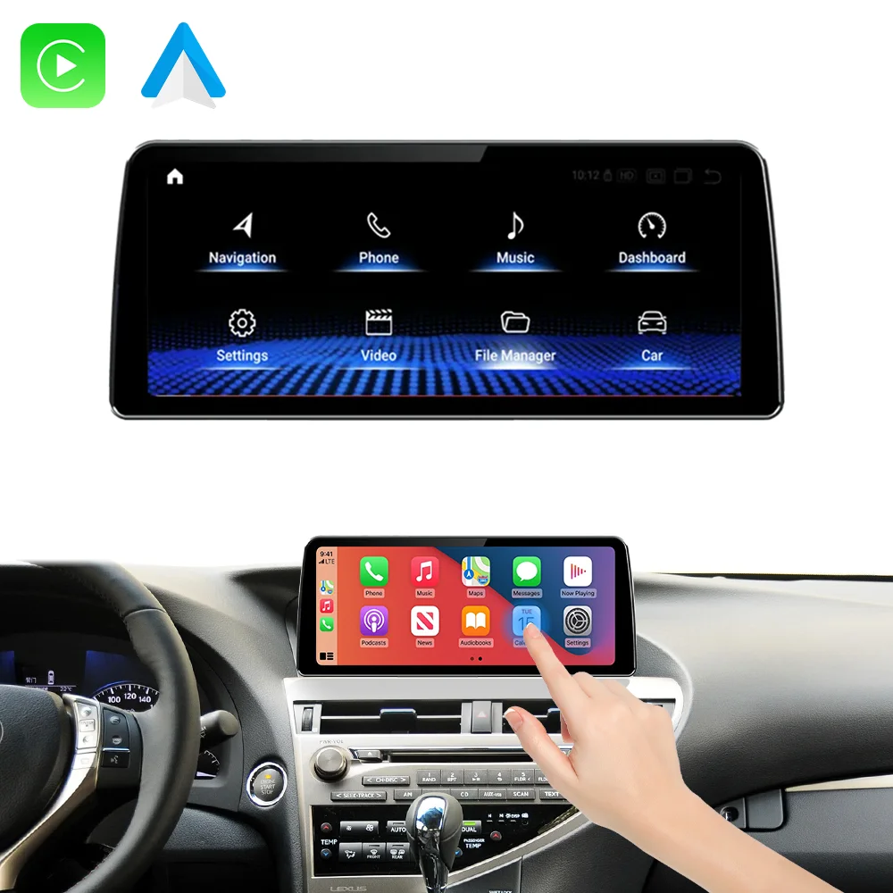 12.3 Inch Linxu Wireless Carplay Screen Auto Radio Multimedia Navigation GPS DVD Player For Lexus Rx Series RX350 RX450 09-14