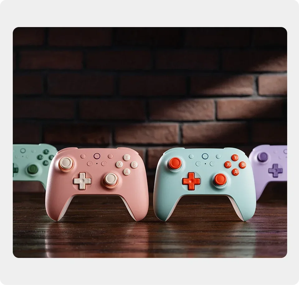 8BitDo Ultimate 2C Wireless Gaming Controller mit Hall-Effekt-Joystick für Windows 10/11 Android-New Transparent Black Edition – Detail 13
