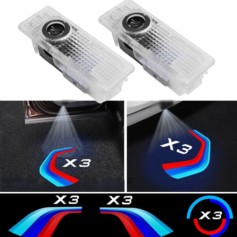 2PCS LED Light Car Door Welcome Lights for BMW X3 F25 G01 2018-2025 2024 Logo Projector Courtesy Ghost Shadow Lamp Accessories