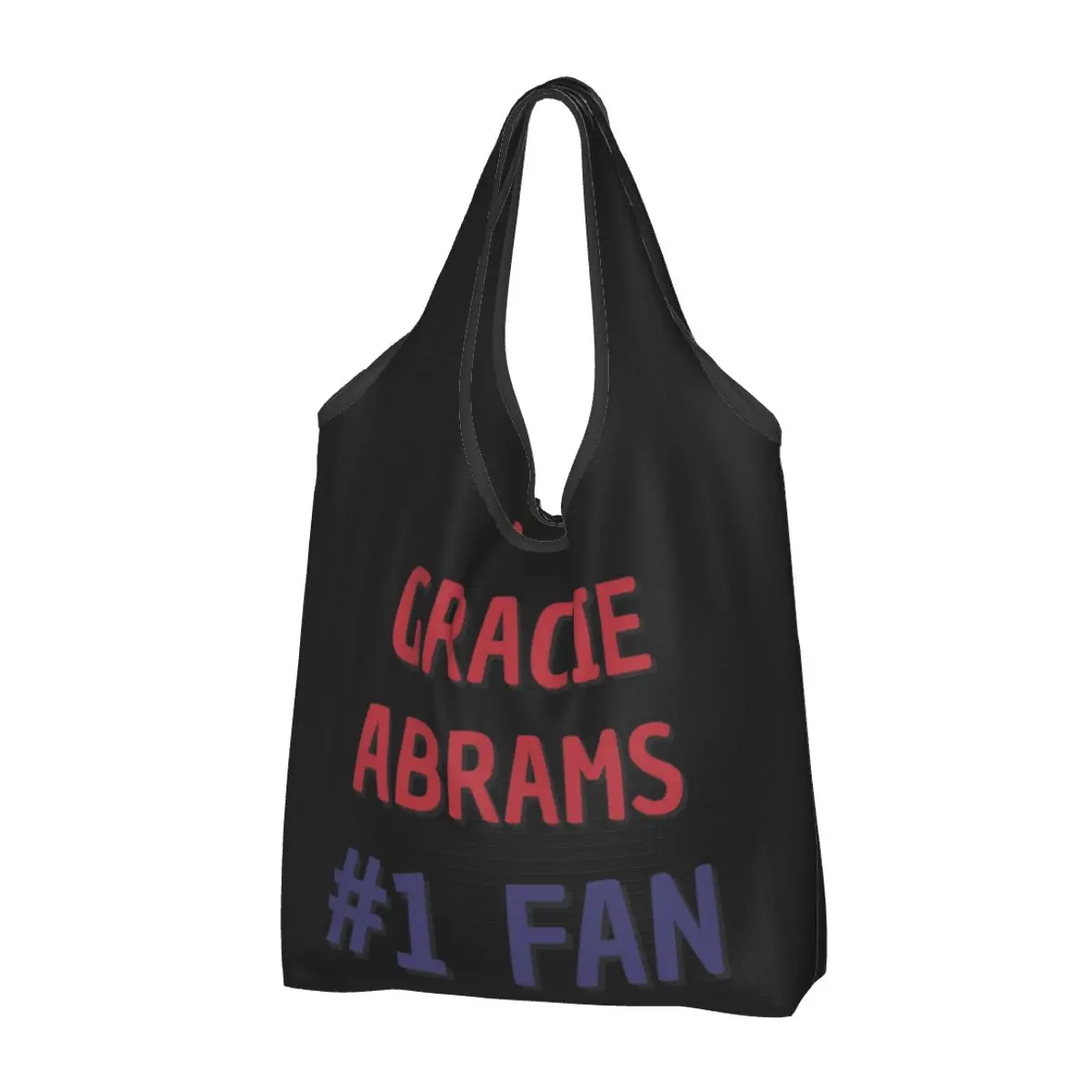 Gracie Abrams #1 Fan Portable Tote Shopping Bags Reusable Shopper Bag Groceries Handbag Shoulder Bag