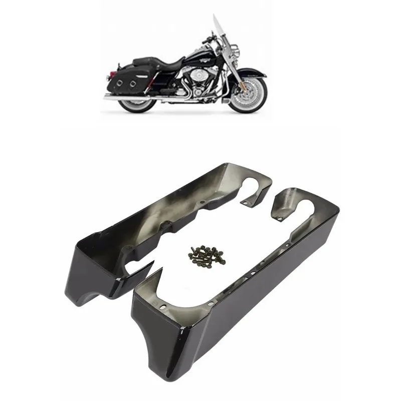 Estensioni della borsa da sella allungata dura da 4 "per Harley Touring Electra Road Glide King 1994-2013 accessori per moto