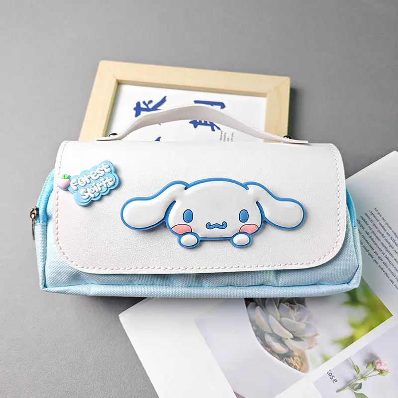 

Cinnamoroll My Melody Sanrio Anime Kawaii Pencil Bag Cute Kuromi Cartoon Children Stationery Large Capacity Pen Case Kids Gifts