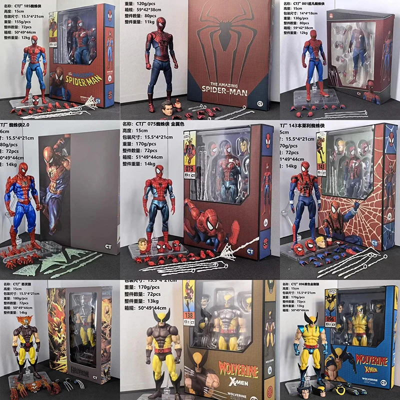 

In Stock Ct Toys Full Range Spiderman Mafex 143 Ben Reilly Comic Ver The Amazing Spider-Man Anime Action Figure Collectible Gift