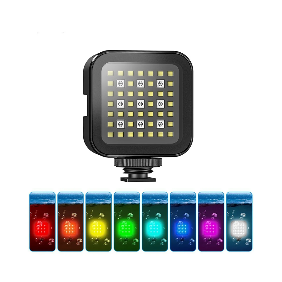 Mini RGB Full Color Fill Light Diving 30M LED Beauty Portable Phone Live Broadcast Lighting Light Camera Pocket Light,A