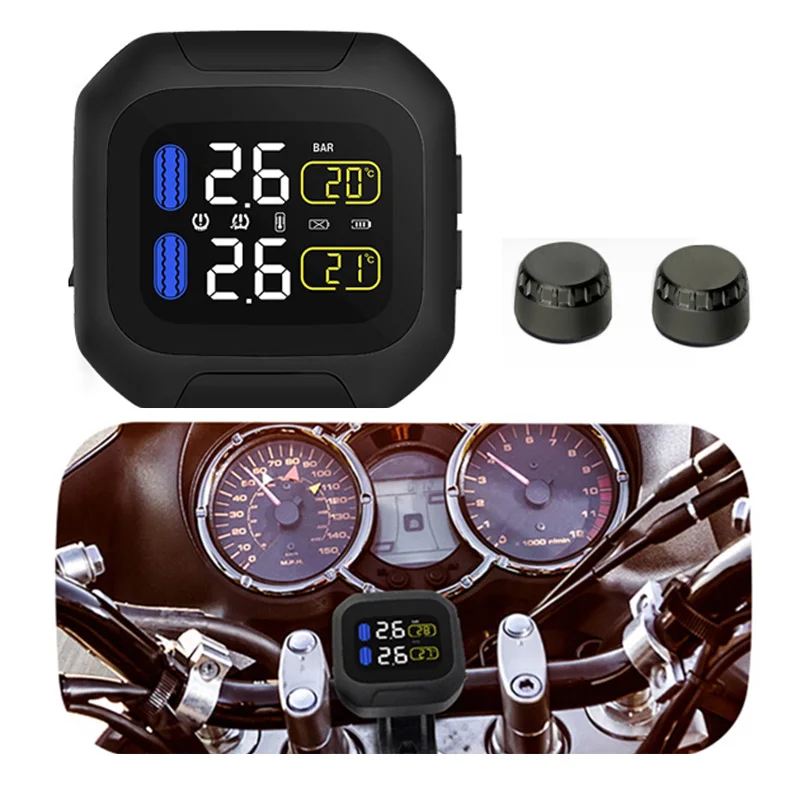 

External Sensor Monitor Motorcycle Moto Bicycle Tire Pressure Monitoring System Tyre Wireless Best Tpms