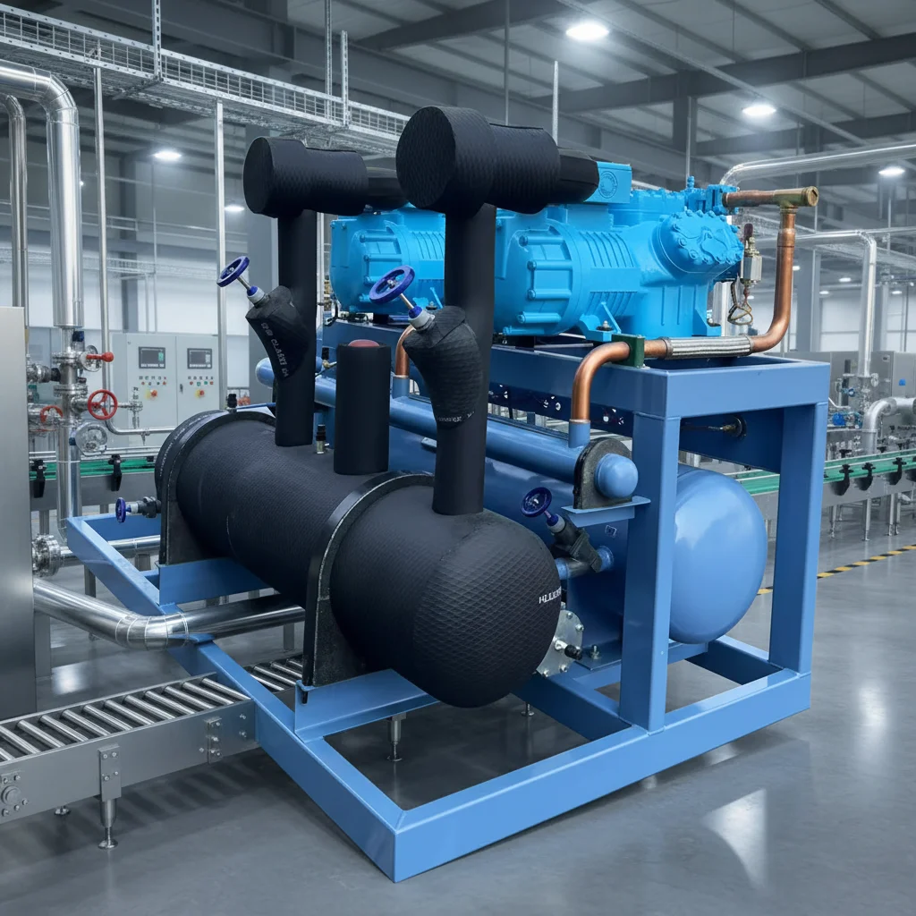 Screw Condensing Unit 100-200HP Heat Exchange Part Cold Chain Air Cooling System Walk-in Freezer Paralleled Screw Compressor
