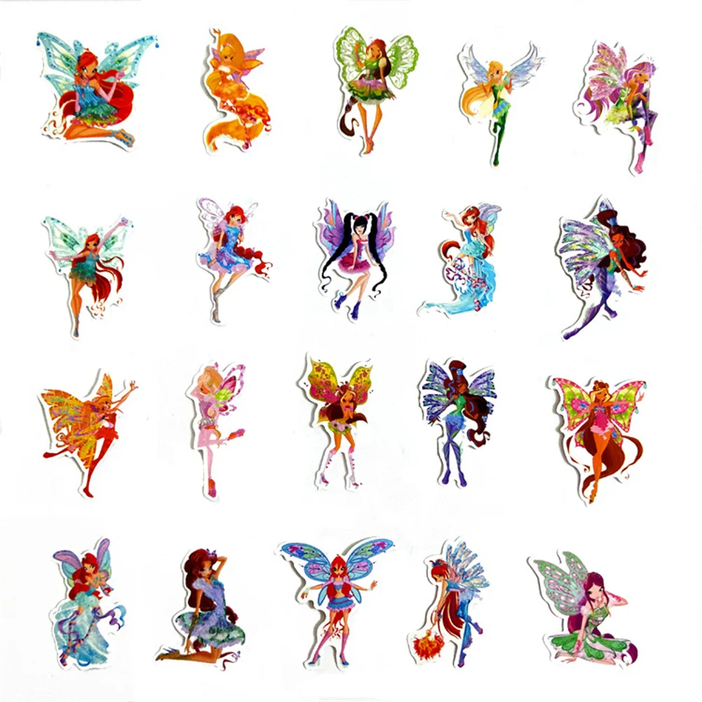 70-pack Cartoon Fairy Princess Graffiti Waterproof Stickers DIY Scrapbook Travel Luggage Personalized Creative Decorative Decals