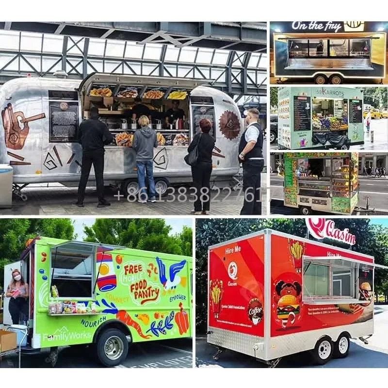 Remolque de Comida para Doner Kebab, Pollo Asado y Tacos | Bar Móvil Plegable con Cocina Completa para Café, Té y Helados