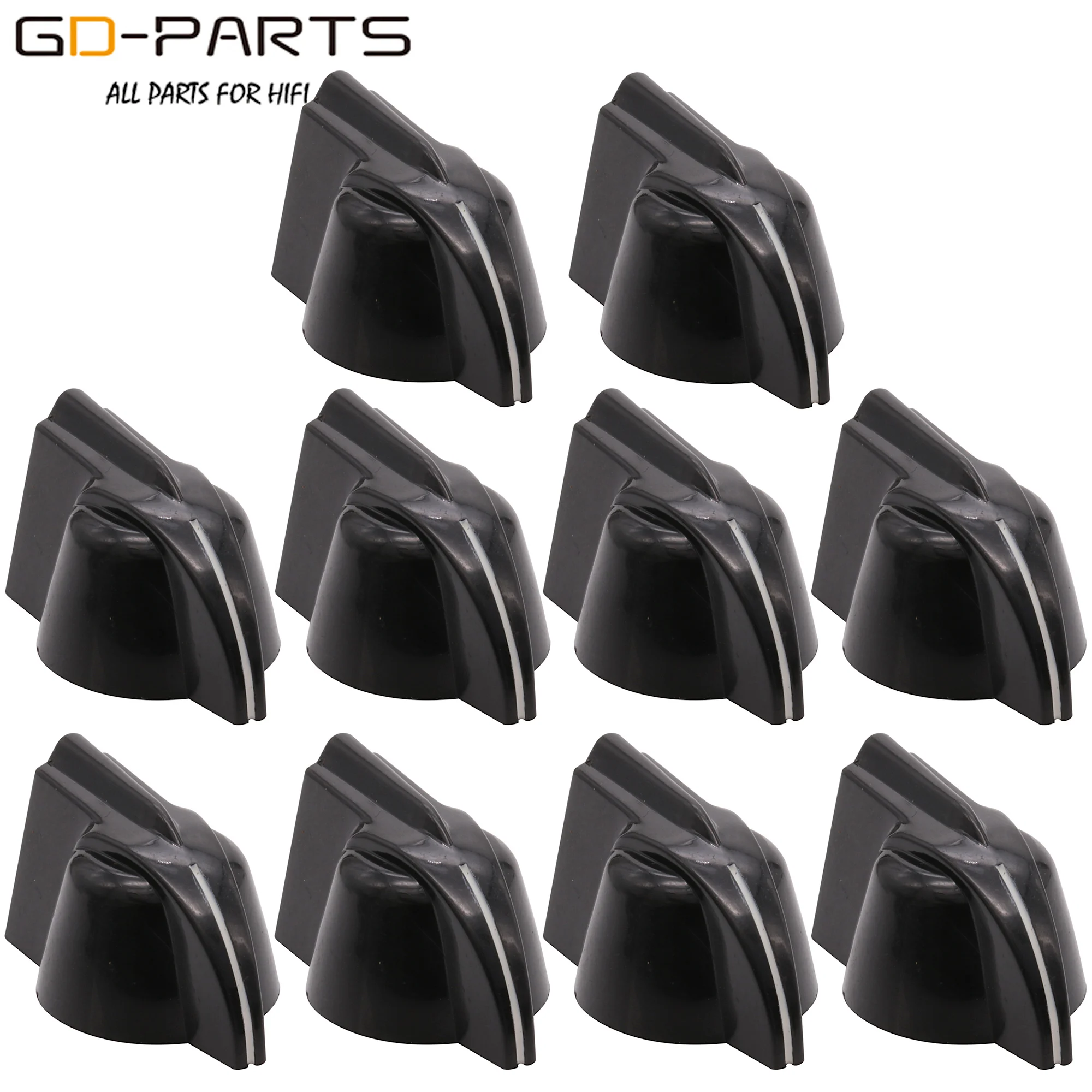 31x16mm Plastic Chicken Head Set Pointer Knobs For Guitar BASS AMP Effect Pedal Box Radio Cabinet Speaker 1/4