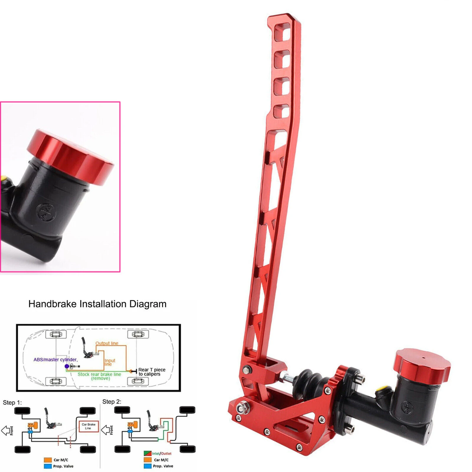 Aluminum Drift Hydro E-Brake Racing Hydraulic Handbrake Long Arm Black Gear Kit Handbrake Lever Manufacturers