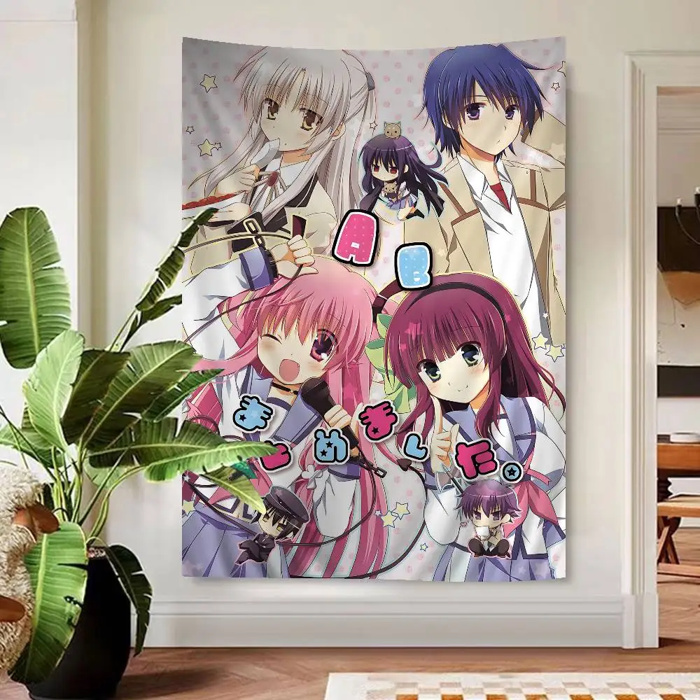 Angel Beats Cartoon Anime Tapestry Japanese Art Wall Hanging Home Decor