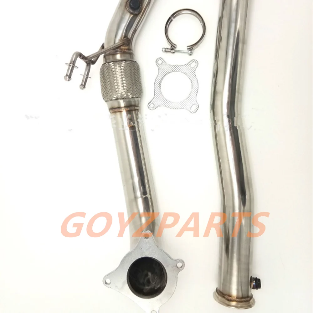 Automotive Exhaust Pipe Modification For 2012-2013 Volkswagen Golf MK5 MK6 FSI K04 GTI CC 3-inch Stainless Steel Material