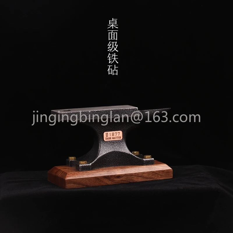 DIY Horn Anvil Alloy Steel Forming Work Surface Bench Tool Metal Beat Pad With Walnut Base for Gold and Silver Jewelry Making