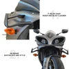 オートバイ固定風翼ヤマハ YZF-R1 YZF R1 R 1 2009-2014 アクセサリー空力ウイングレットフェアリング部品黒 ABS 5