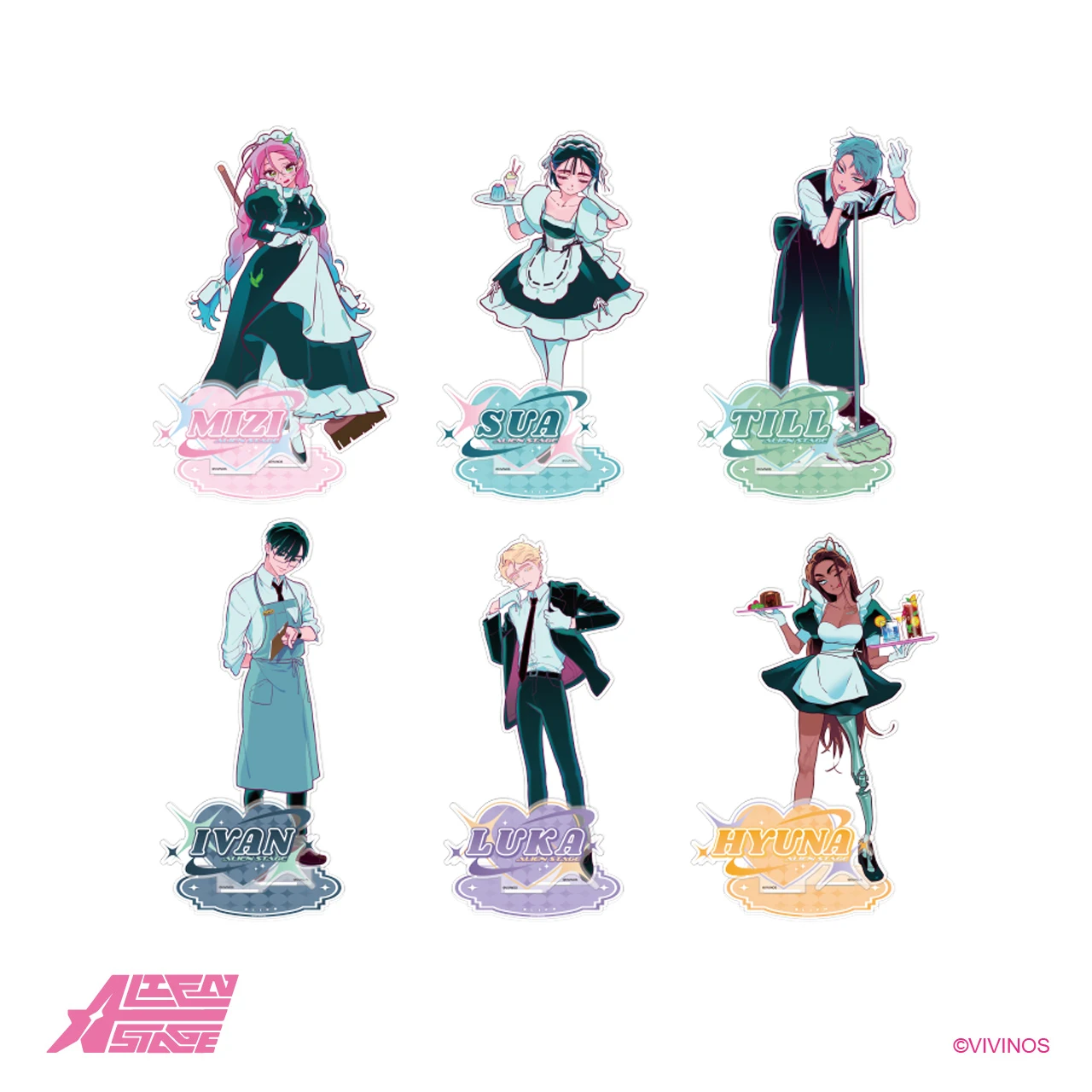 2025 Anime Alien Acrylic Stand Card Mizi Quicksand Brick
