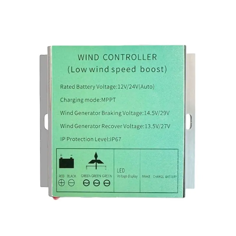 [NEW!A08R】 Low Voltage Speed Boost Wind Turbine Charge Controller 100W-600W 12V 24V Auto Match IP67 Waterproof Universal Generat