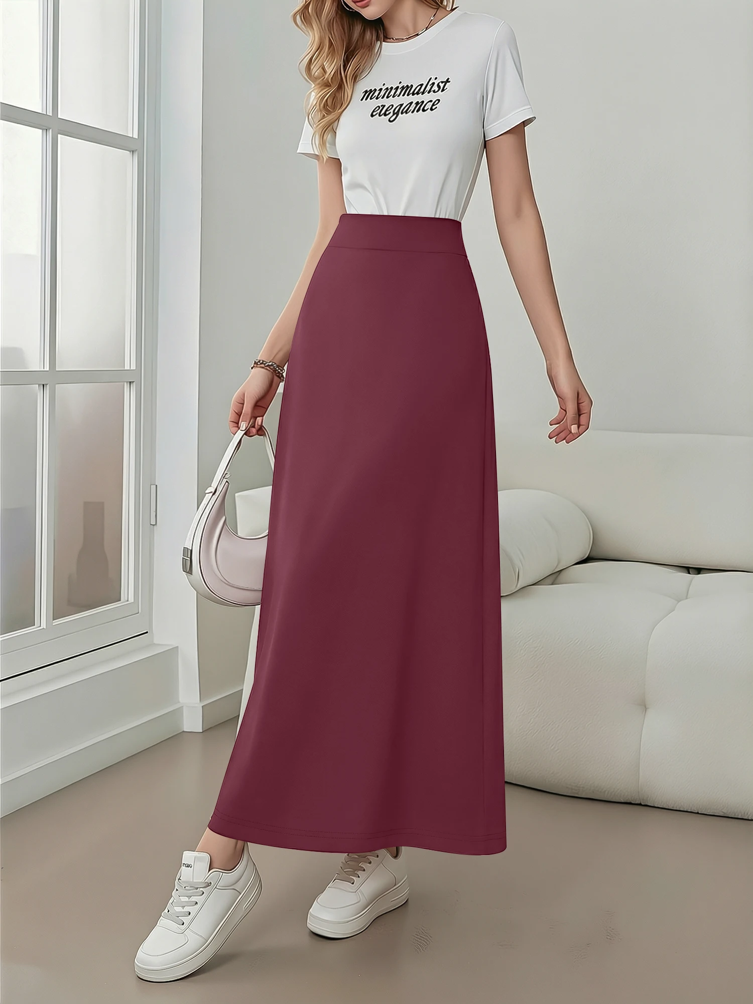 Draped Full Length Skirt, Luxe Soft Fabric, Date Night & Gallery Wear