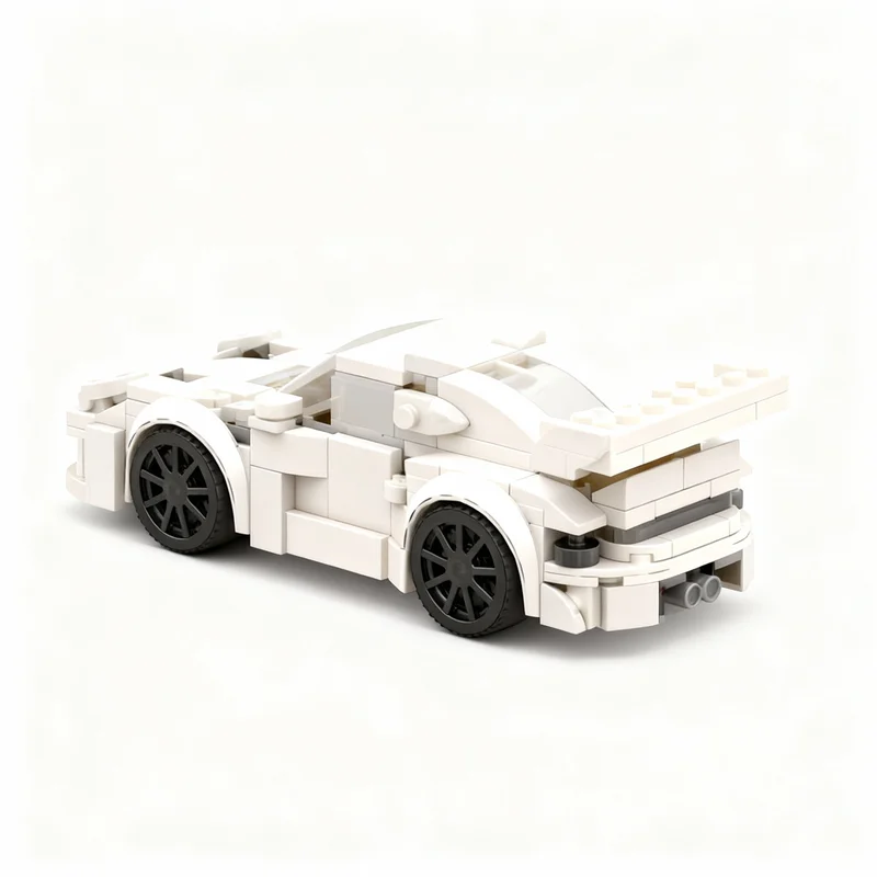 228pcs MOC 911 GT3 RS 992 6 Stud Wide "old Speed Chamions" Scale City Champions Model Building Blocks Construction Craft Idea