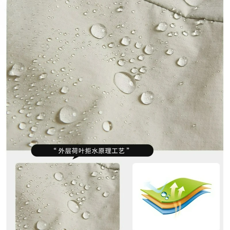 Mens Padded Jacket Waterproof Outdoor Camping Windproof Warm Parka Comfort Lightweight Skiing Thick Warm Winter Padding Coat